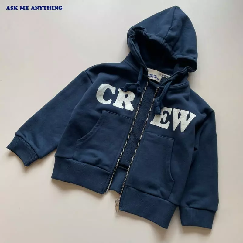 Ask Me Anything - Korean Children Fashion - #designkidswear - Crew Hoody Zip-up - 12