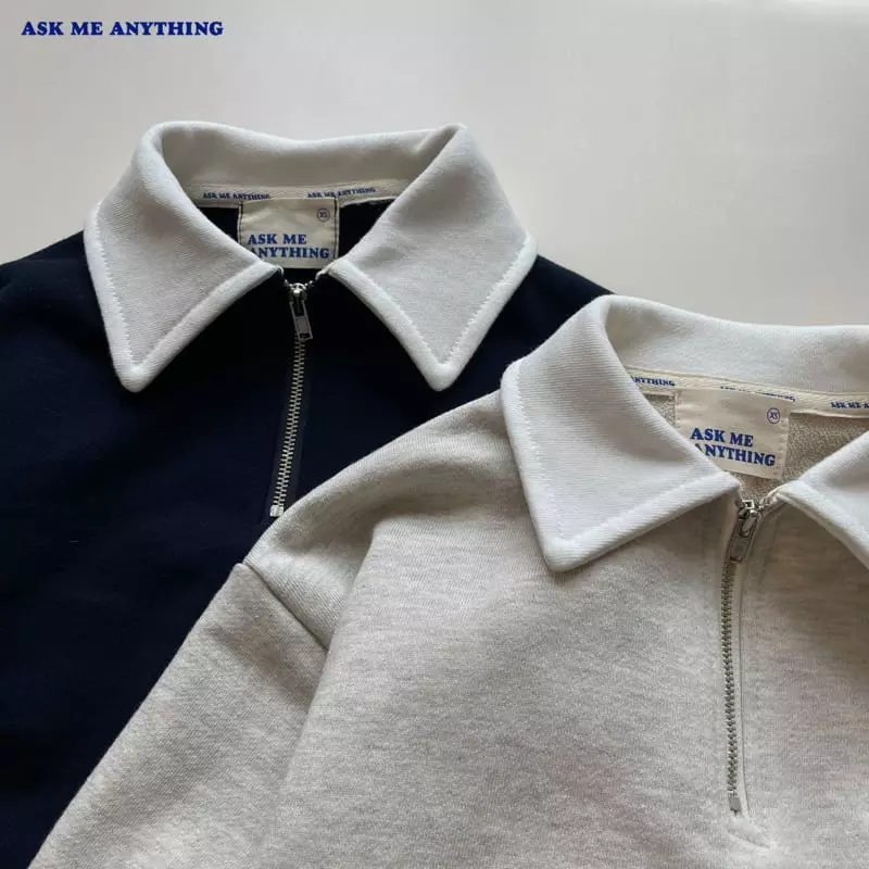 Ask Me Anything - Korean Children Fashion - #fashionkids - Collar Sweatshirt