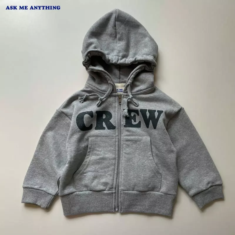 Ask Me Anything - Korean Children Fashion - #kidsshorts - Crew Hoody Zip-up