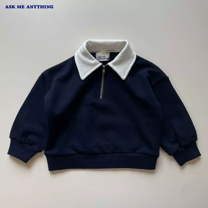 Ask Me Anything - Korean Children Fashion - #kidsstore - Collar Sweatshirt - 3
