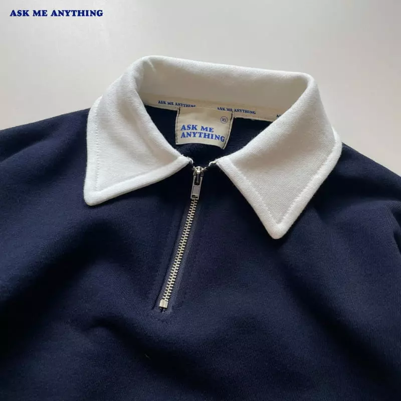 Ask Me Anything - Korean Children Fashion - #kidsstore - Collar Sweatshirt - 4