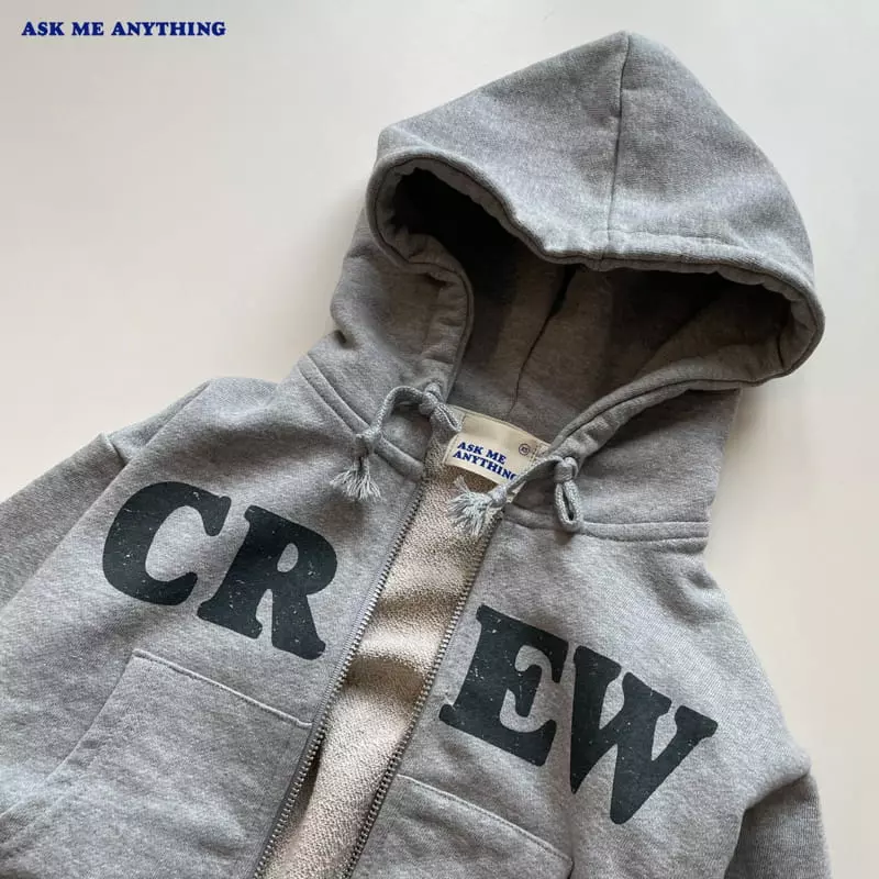 Ask Me Anything - Korean Children Fashion - #magicofchildhood - Crew Hoody Zip-up - 6