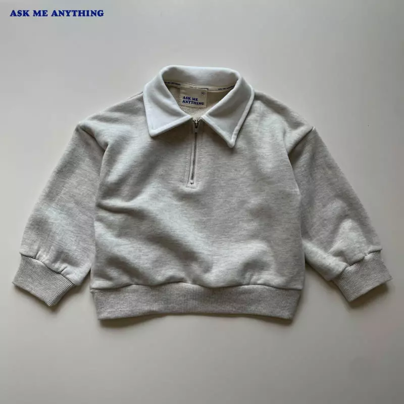 Ask Me Anything - Korean Children Fashion - #minifashionista - Collar Sweatshirt - 8