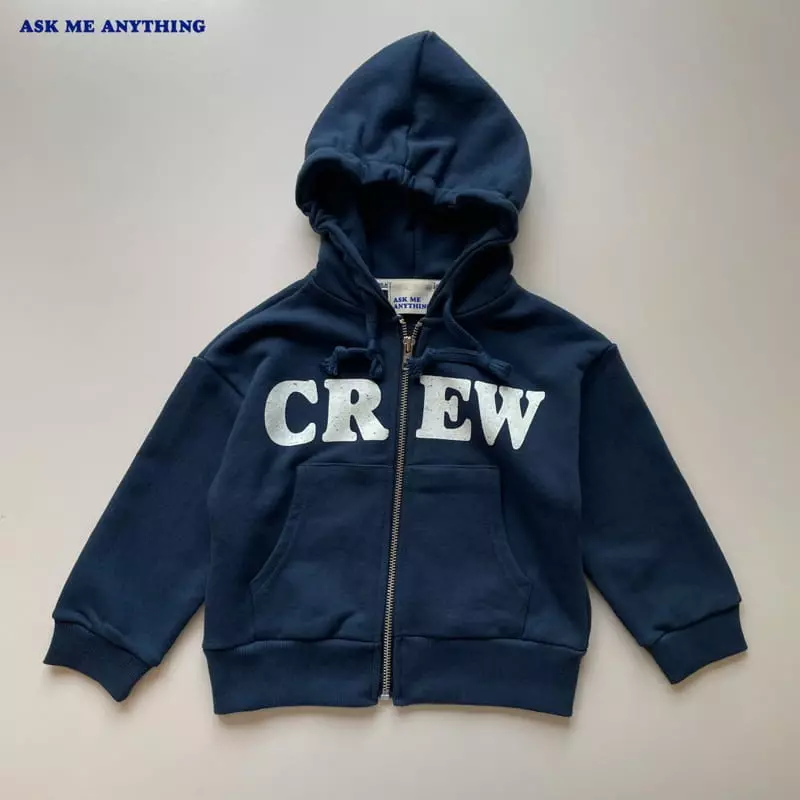 Ask Me Anything - Korean Children Fashion - #minifashionista - Crew Hoody Zip-up - 7