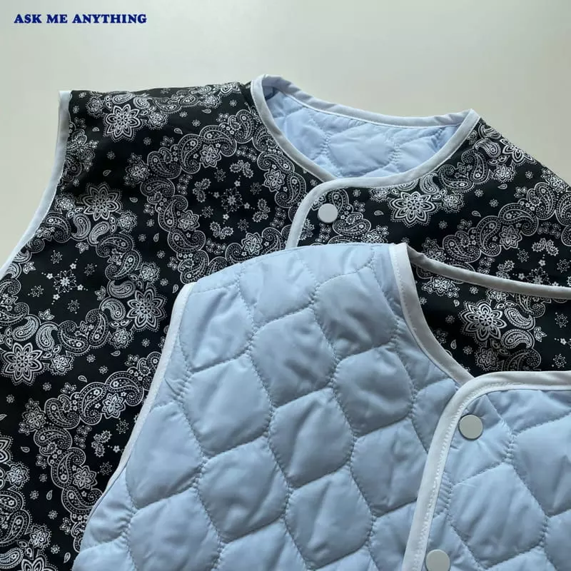 Ask Me Anything - Korean Children Fashion - #minifashionista - Paisely Reversible Vest - 6