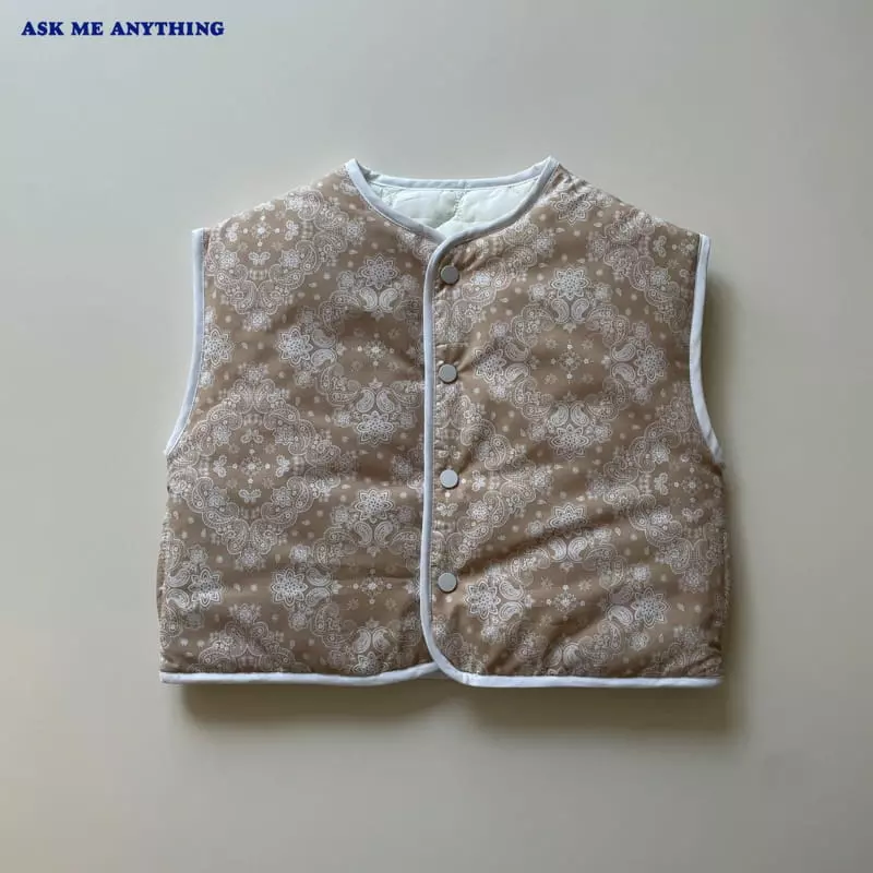Ask Me Anything - Korean Children Fashion - #prettylittlegirls - Paisely Reversible Vest - 7