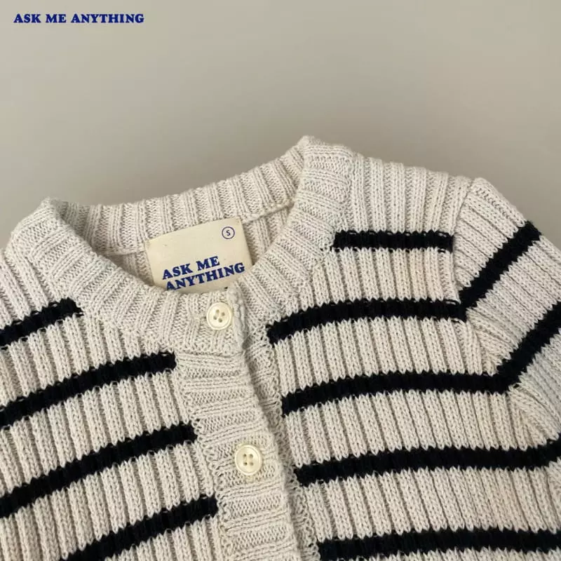 Ask Me Anything - Korean Children Fashion - #stylishchildhood - Stripes Rib Caridnga - 5