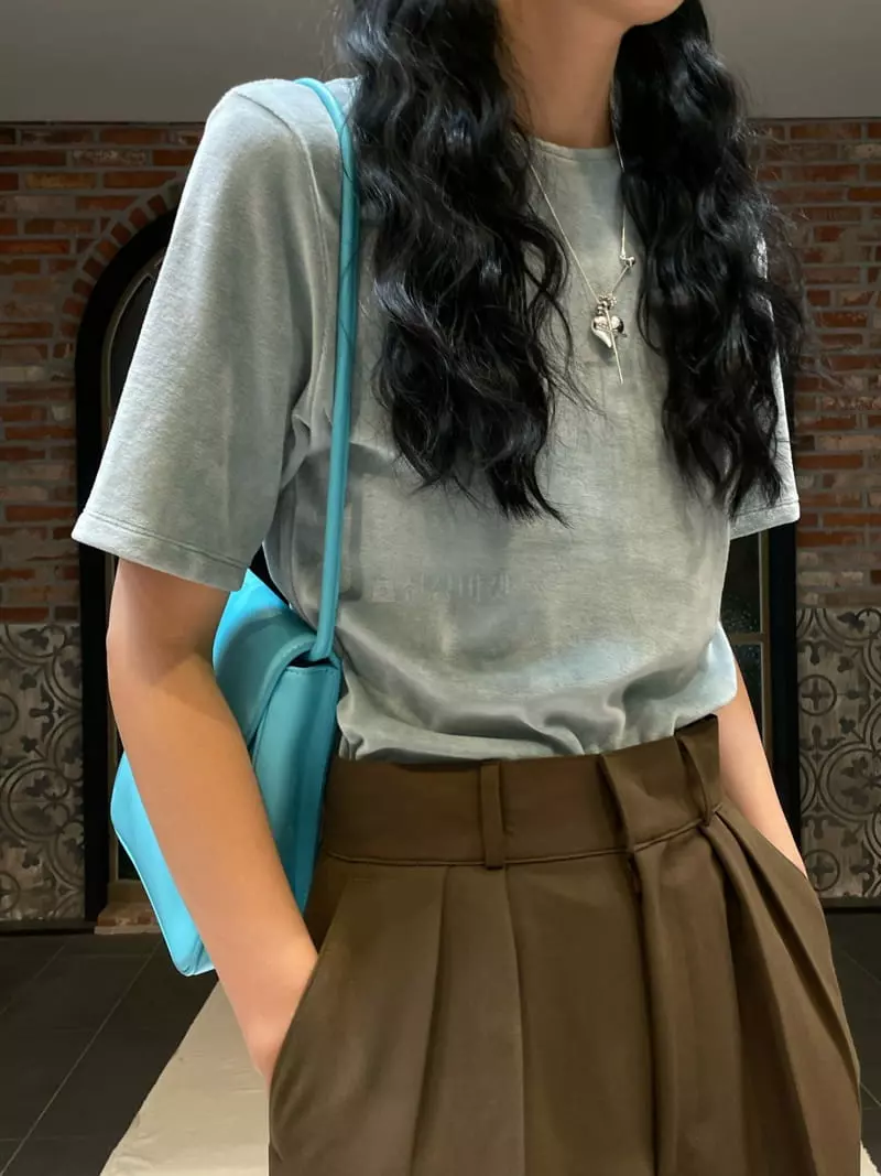 Atmosphere - Korean Women Fashion - #momslook - Modal Velvet Tee - 7