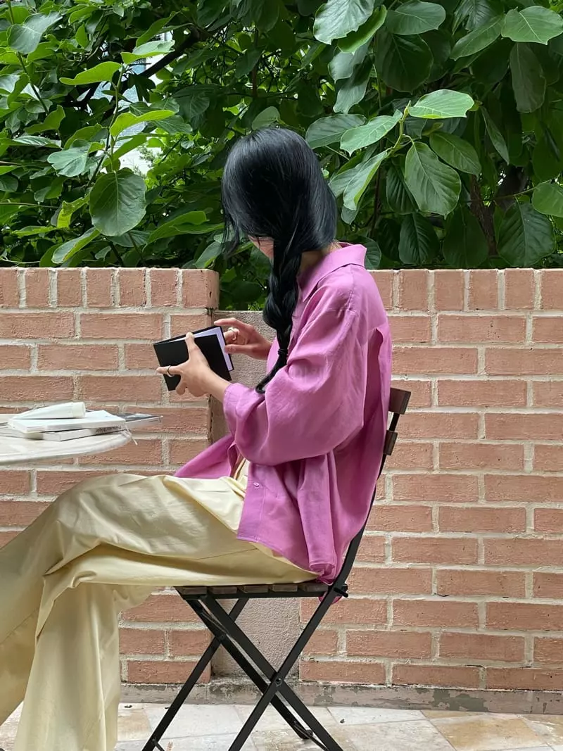 Atmosphere - Korean Women Fashion - #momslook - Luby Tencel Shirt - 6