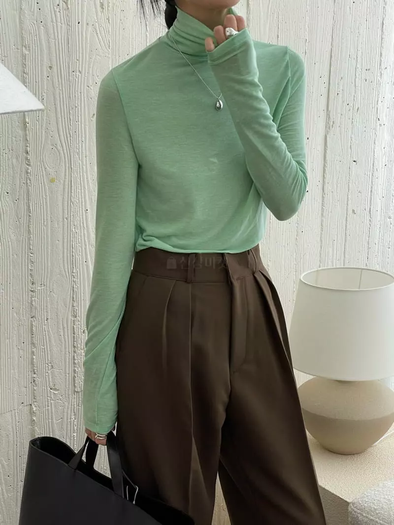 Atmosphere - Korean Women Fashion - #pursuepretty - Olly Turtleneck Tee - 2