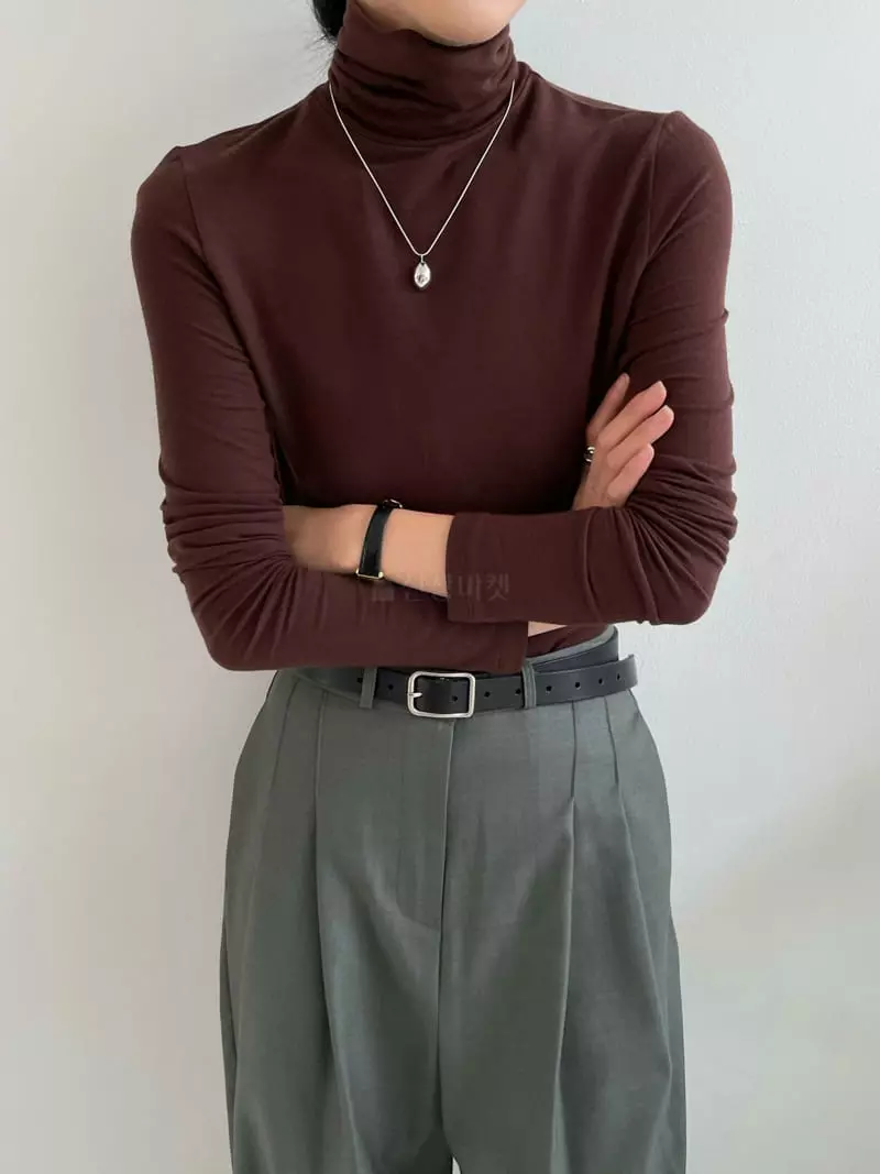 Atmosphere - Korean Women Fashion - #shopsmall - Olly Turtleneck Tee - 5