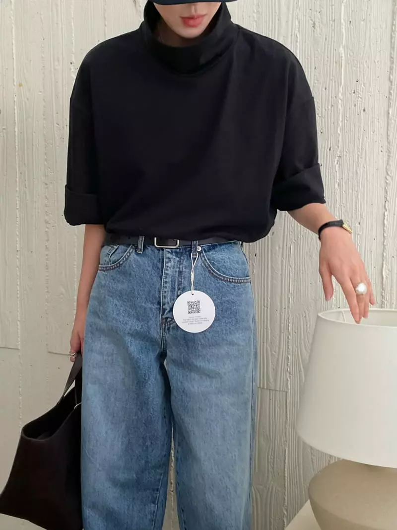 Atmosphere - Korean Women Fashion - #thatsdarling - Peach Turtleneck Tee - 9