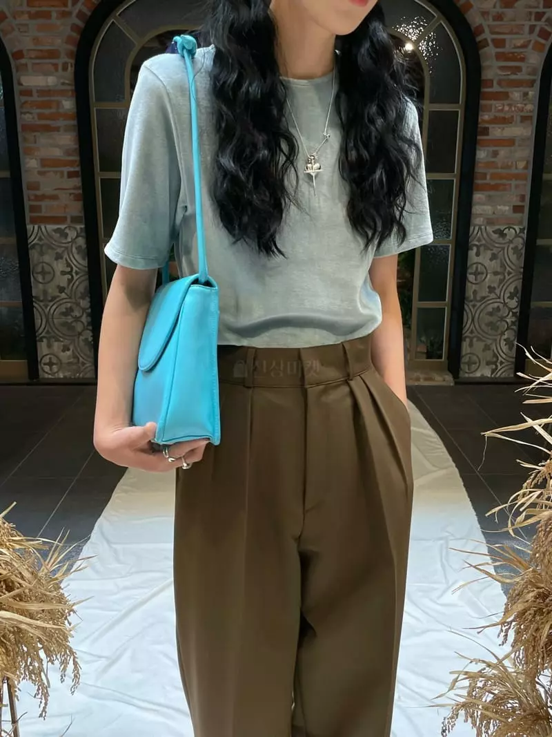 Atmosphere - Korean Women Fashion - #womensfashion - Modal Velvet Tee - 8