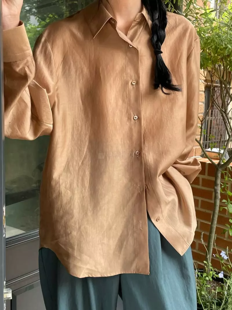 Atmosphere - Korean Women Fashion - #womensfashion - Luby Tencel Shirt - 9
