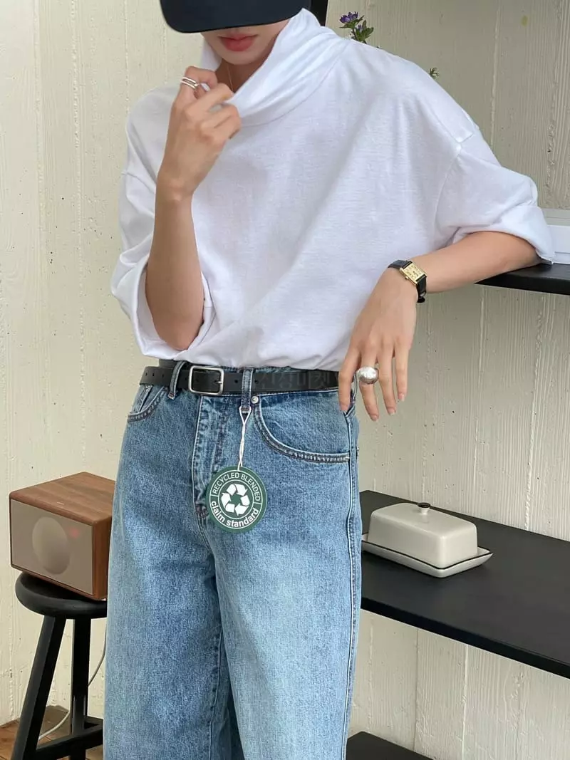 Atmosphere - Korean Women Fashion - #womensfashion - Peach Turtleneck Tee - 12