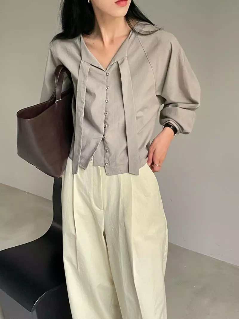 Atmosphere - Korean Women Fashion - #womensfashion - Even Blouse - 10