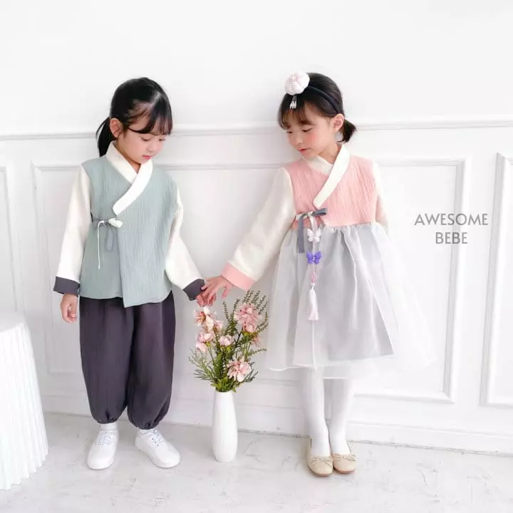 Awesome Bebe - Korean Children Fashion - #Kfashion4kids - Pastel Hanbok Girl - 6