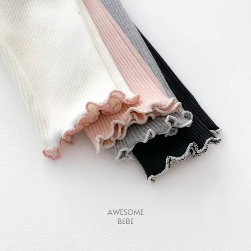 Awesome Bebe - Korean Children Fashion - #Kfashion4kids - Rib Terry Leggings - 6