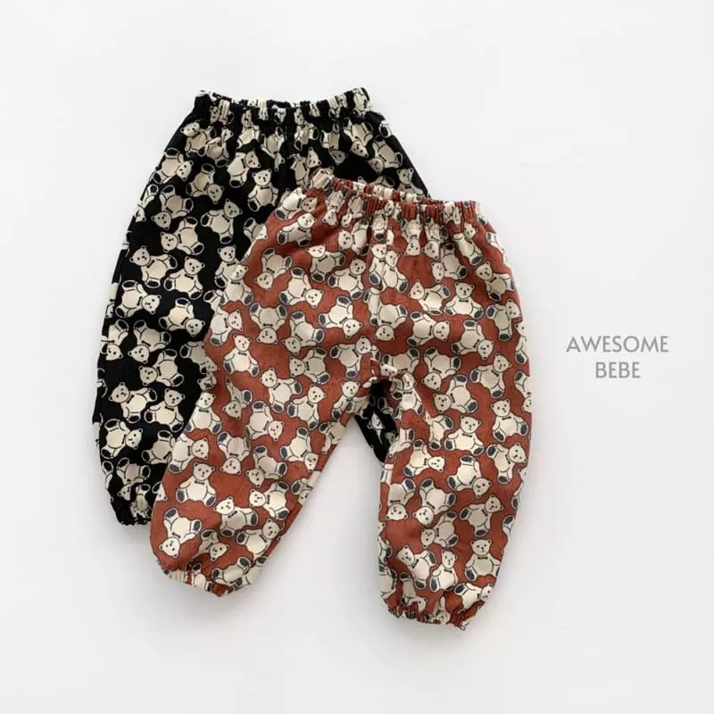 Awesome Bebe - Korean Children Fashion - #kidzfashiontrend - Bear Pants - 4