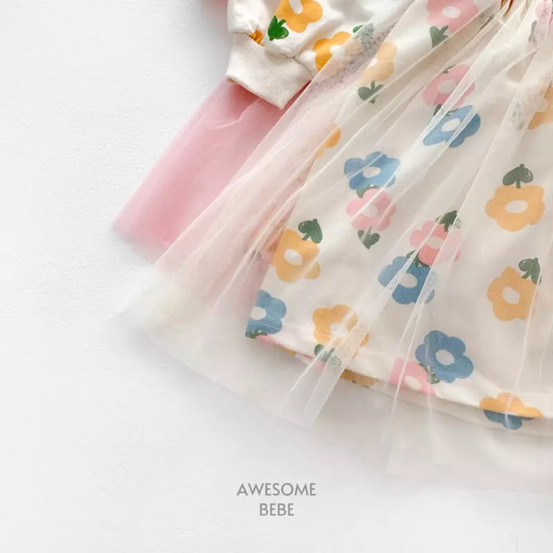 Awesome Bebe - Korean Children Fashion - #Kfashion4kids - Flower Mesh One-piece - 7