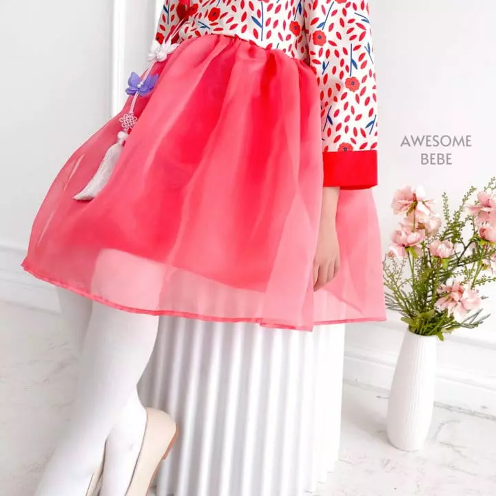 Awesome Bebe - Korean Children Fashion - #childofig - Flower Hanbok Girl - 8