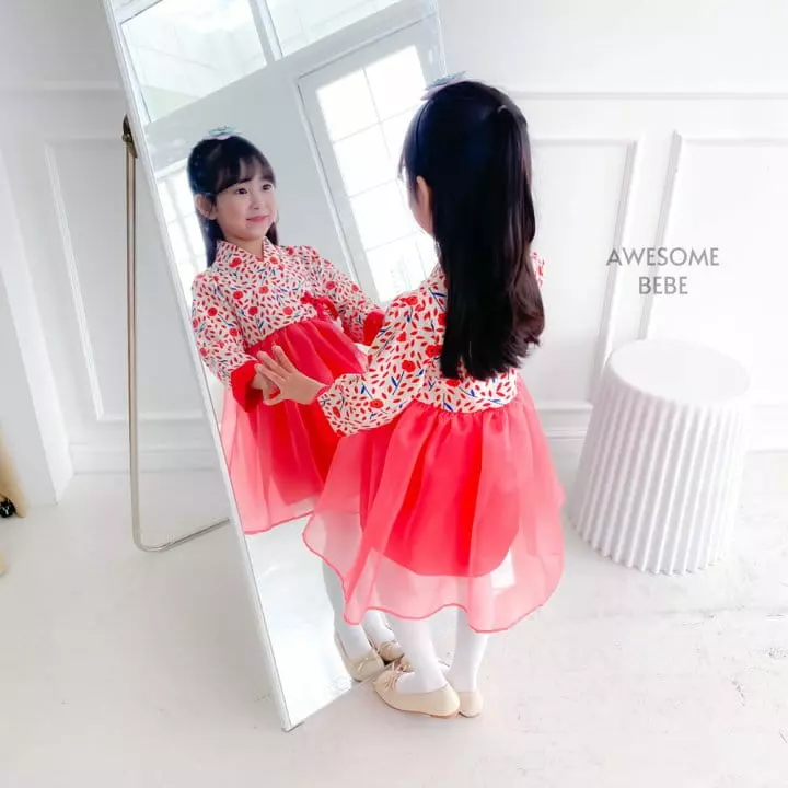 Awesome Bebe - Korean Children Fashion - #childofig - Flower Hanbok Girl - 9