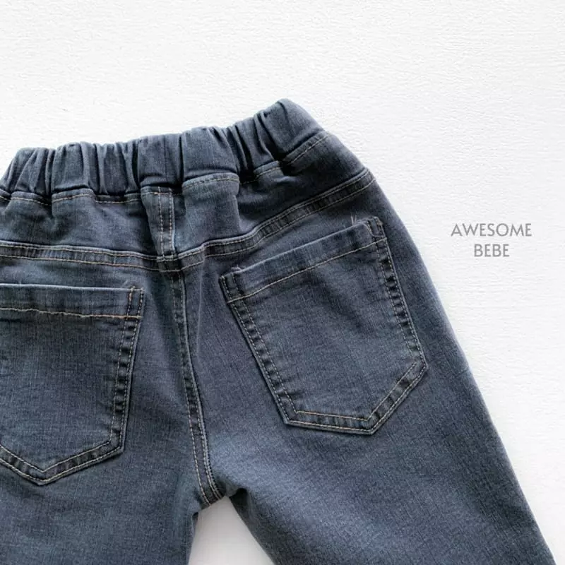Awesome Bebe - Korean Children Fashion - #childofig - Span Straight Gray Jeans - 6