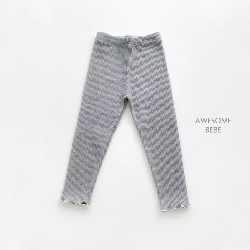Awesome Bebe - Korean Children Fashion - #childofig - Rib Terry Leggings - 11