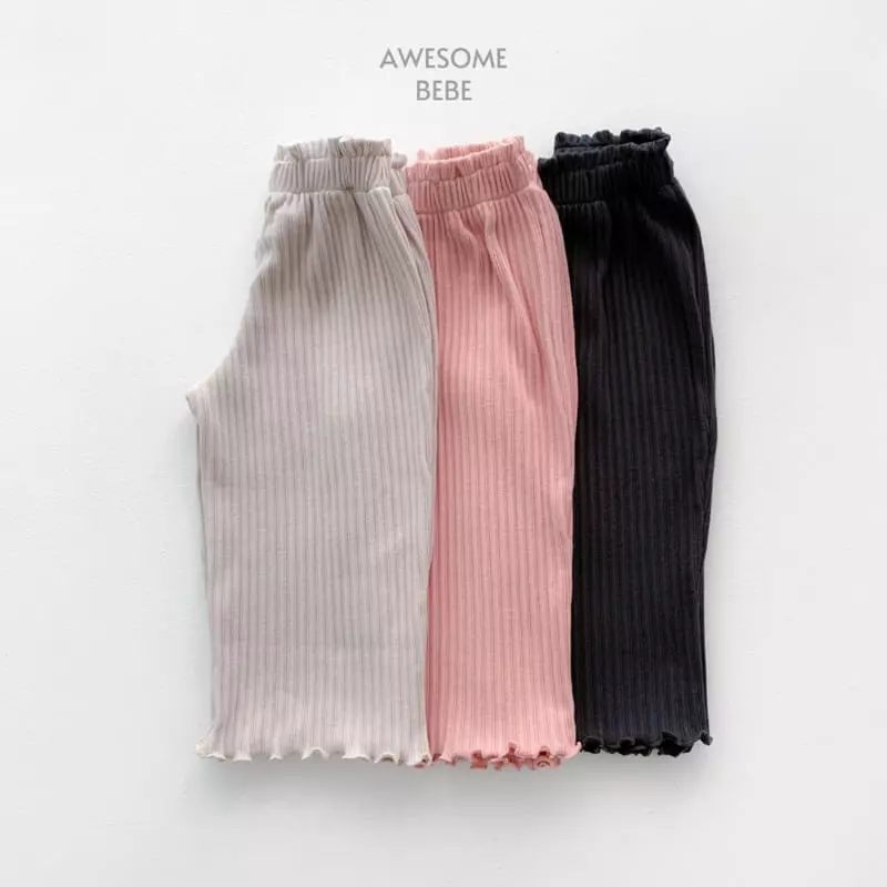 Awesome Bebe - Korean Children Fashion - #childofig - Terry Rib Pants - 10
