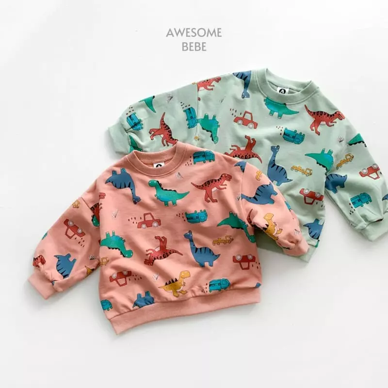 Awesome Bebe - Korean Children Fashion - #childofig - Multi Dino Sweatshirt - 3