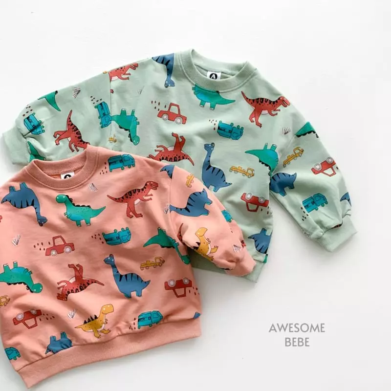 Awesome Bebe - Korean Children Fashion - #childofig - Multi Dino Sweatshirt - 4