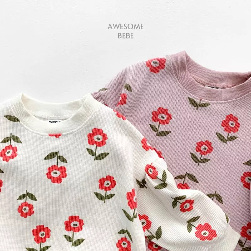 Awesome Bebe - Korean Children Fashion - #childofig - Daisy Waffle Sweatshirt - 2