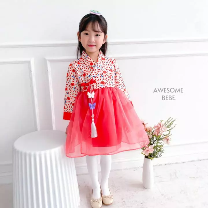 Awesome Bebe - Korean Children Fashion - #childrensboutique - Flower Hanbok Girl - 10