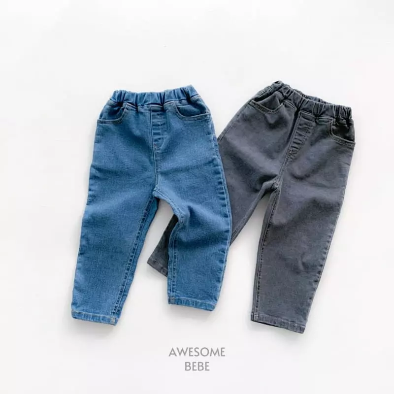 Awesome Bebe - Korean Children Fashion - #childrensboutique - Real Baggy Gray Jeans - 6