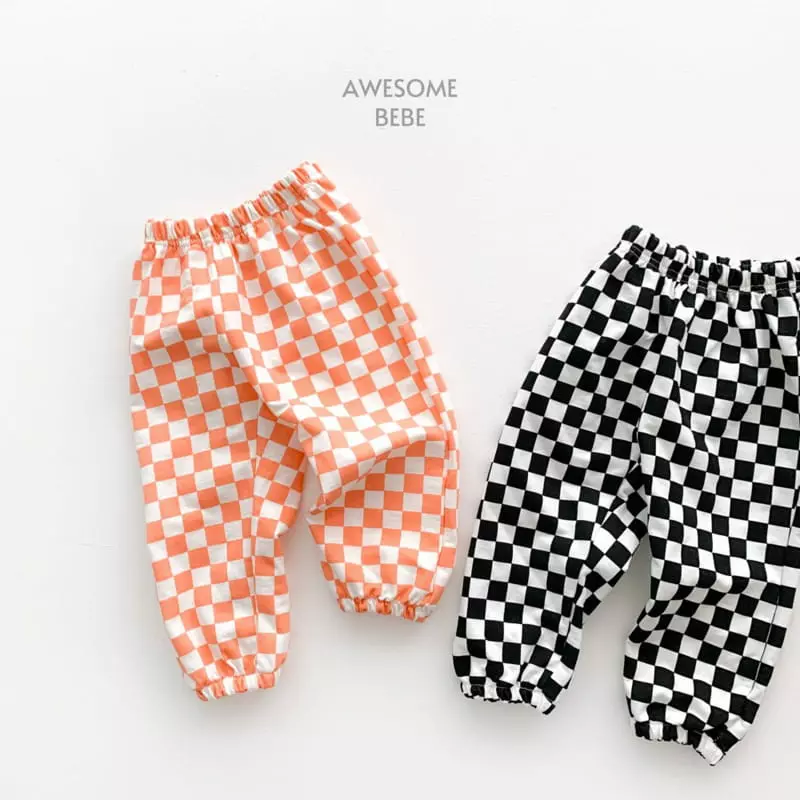 Awesome Bebe - Korean Children Fashion - #childrensboutique - Check Pattern Pants - 2