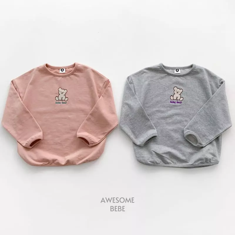 Awesome Bebe - Korean Children Fashion - #designkidswear - Babay Bear Embrodiery Tee - 7