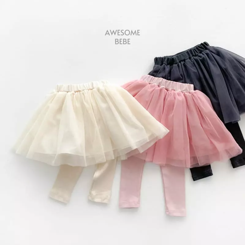 Awesome Bebe - Korean Children Fashion - #designkidswear - Fall Tutu Skirt Leggings - 3