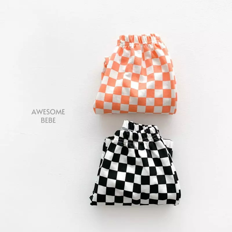 Awesome Bebe - Korean Children Fashion - #designkidswear - Check Pattern Pants - 4