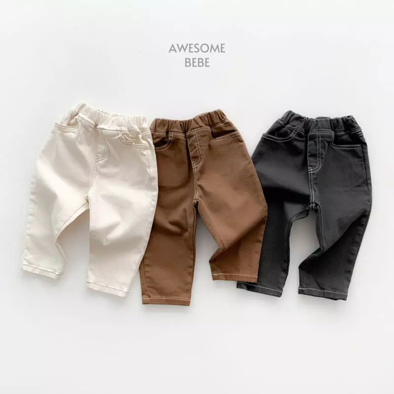 Awesome Bebe - Korean Children Fashion - #discoveringself - Stitch Span Washing Pants - 2