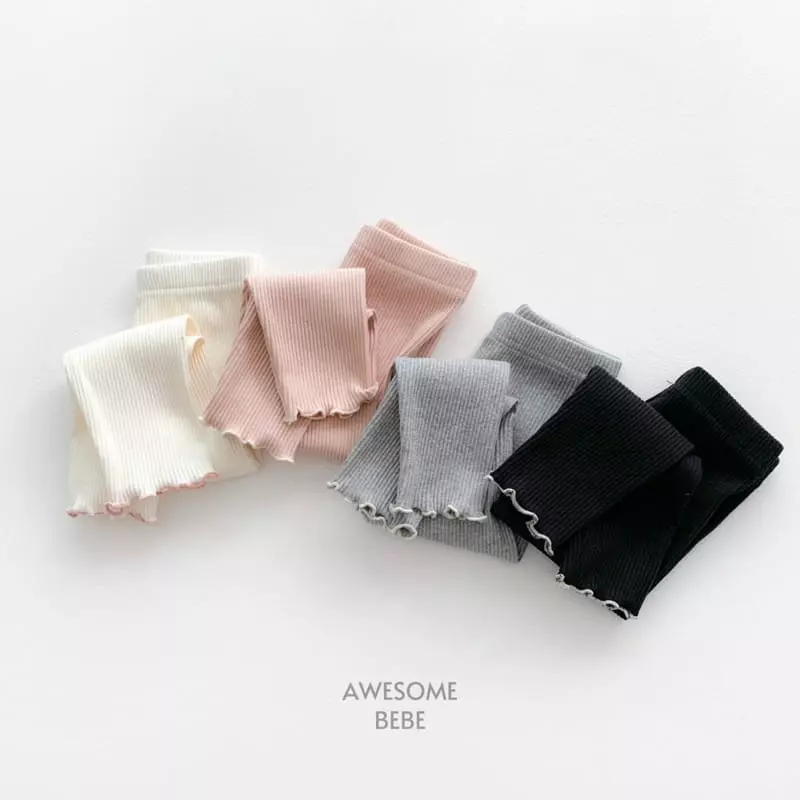 Awesome Bebe - Korean Children Fashion - #discoveringself - Rib Terry Leggings