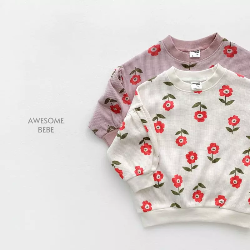Awesome Bebe - Korean Children Fashion - #discoveringself - Daisy Waffle Sweatshirt - 5