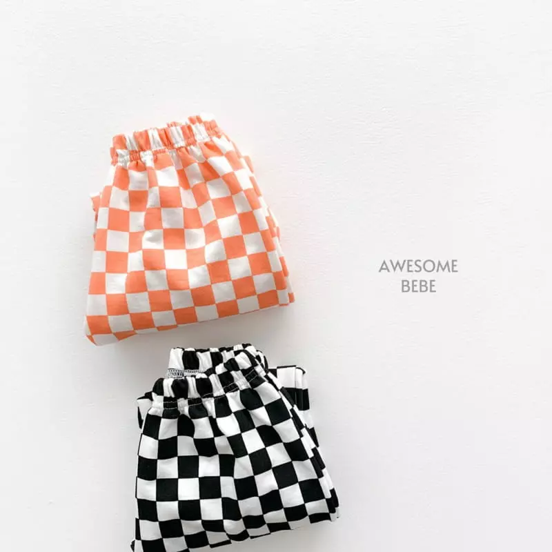 Awesome Bebe - Korean Children Fashion - #fashionkids - Check Pattern Pants - 5