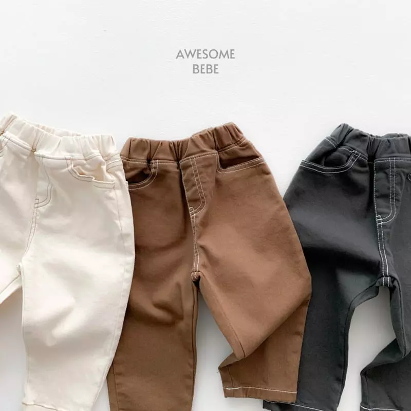 Awesome Bebe - Korean Children Fashion - #fashionkids - Stitch Span Washing Pants - 3