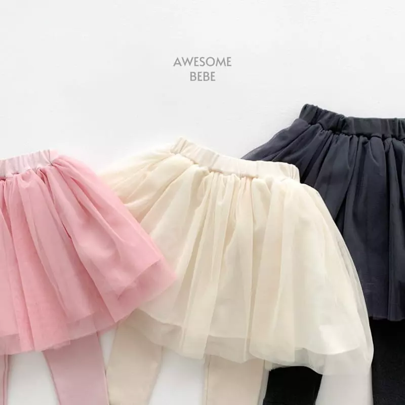 Awesome Bebe - Korean Children Fashion - #fashionkids - Fall Tutu Skirt Leggings - 5