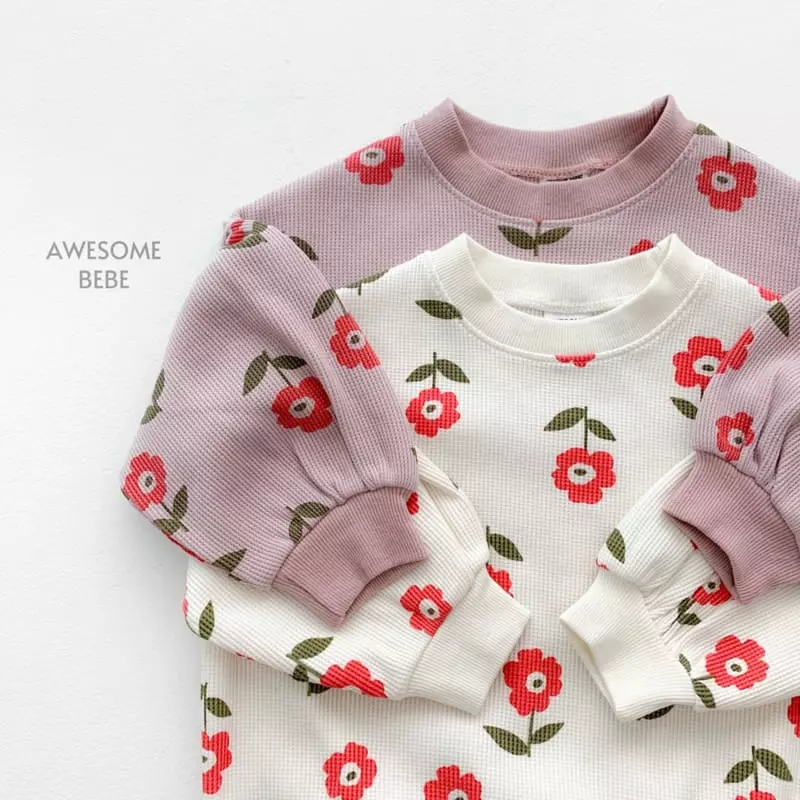 Awesome Bebe - Korean Children Fashion - #fashionkids - Daisy Waffle Sweatshirt - 6