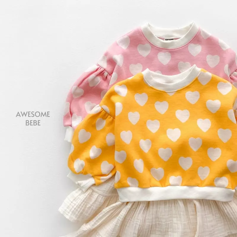 Awesome Bebe - Korean Children Fashion - #discoveringself - Heart Layered One-piece - 4