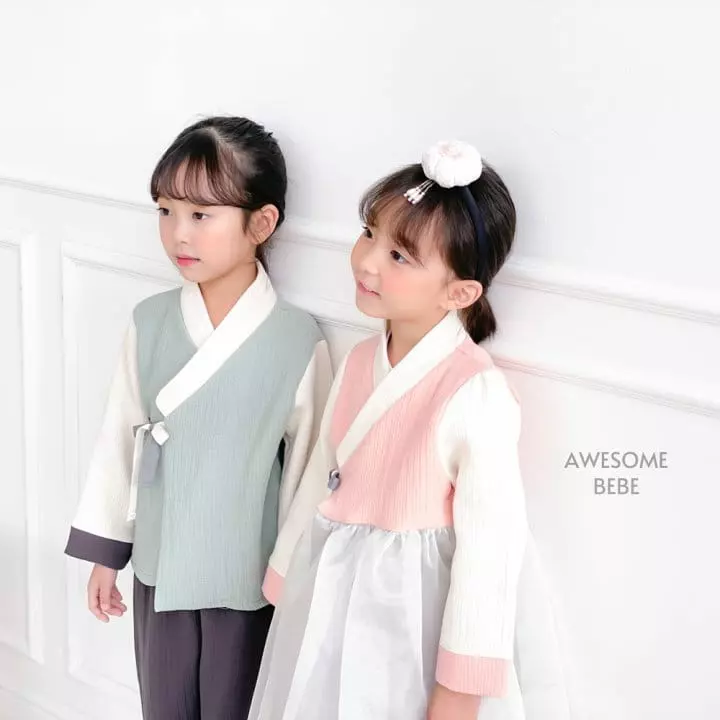 Awesome Bebe - Korean Children Fashion - #kidsshorts - Pastel Hanbok Girl - 3