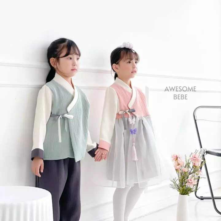 Awesome Bebe - Korean Children Fashion - #kidsshorts - Pastel Hanbok Boy - 2