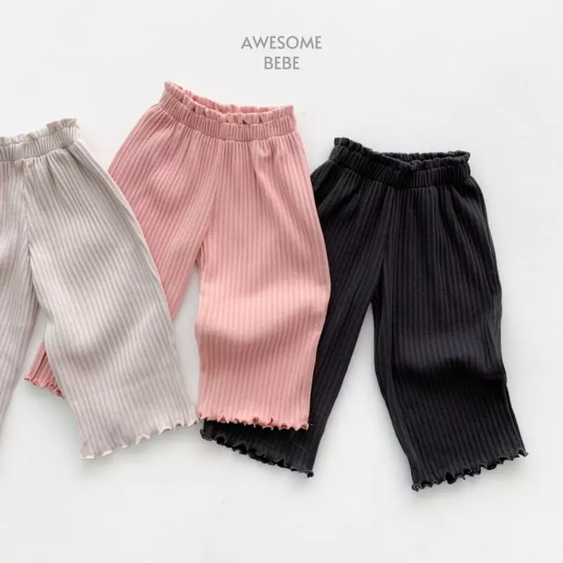 Awesome Bebe - Korean Children Fashion - #kidsshorts - Terry Rib Pants - 2