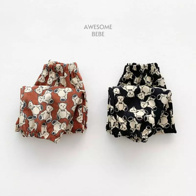 Awesome Bebe - Korean Children Fashion - #kidsshorts - Bear Pants